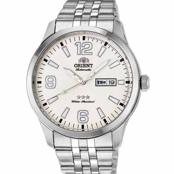 Orient Orient AB0B006W (SAB0B006W)  AB0B006W  мужские часы белый циферблат, браслет  — вид спереди